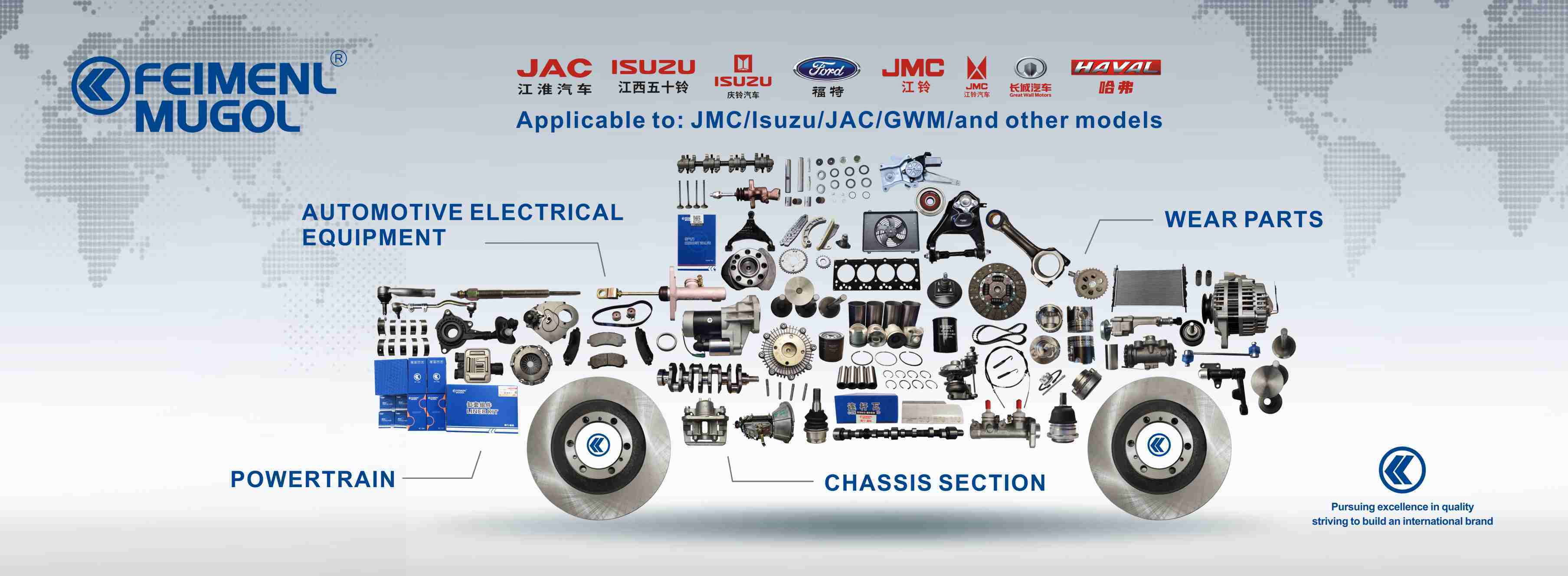 کیفیت قطعات موتور کامیون کارخانه